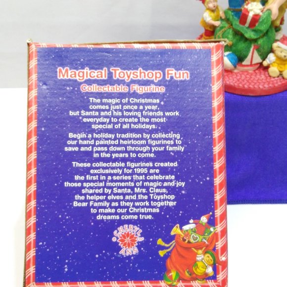 Santa's Magical Toy Shop Collectible Figurine - Cheryl Ann Original 1995 Vintage - Picture 10 of 11